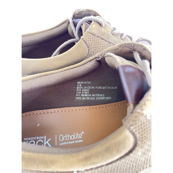 Nordstrom Rack Mens Braxton Ortholite Lace-Up Comfort Sneakers Tan Size 12M - Picture 10 of 11